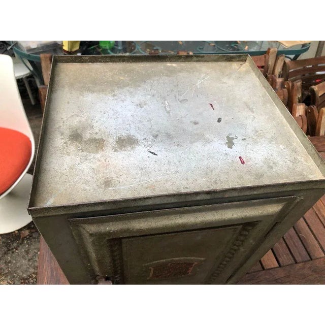 1930s Country Tin Bread & Cake Cabinet For Sale - Image 4 of 12