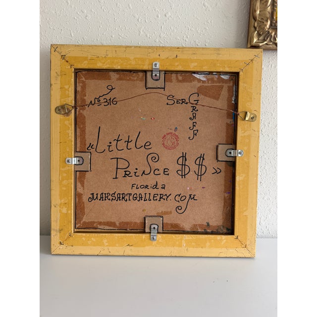 Paint Serg Graff "Little Princess" Original Mixed Media Painting Framed Outsider Art For Sale - Image 7 of 11