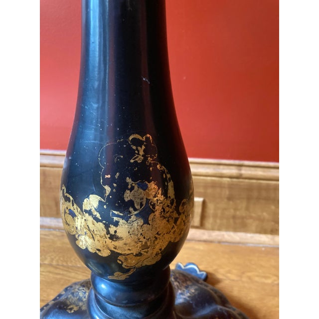 Black Mid 19th Century Victorian Tilt Top Table For Sale - Image 8 of 11