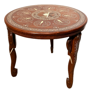 Indian Round Side Table in Wood