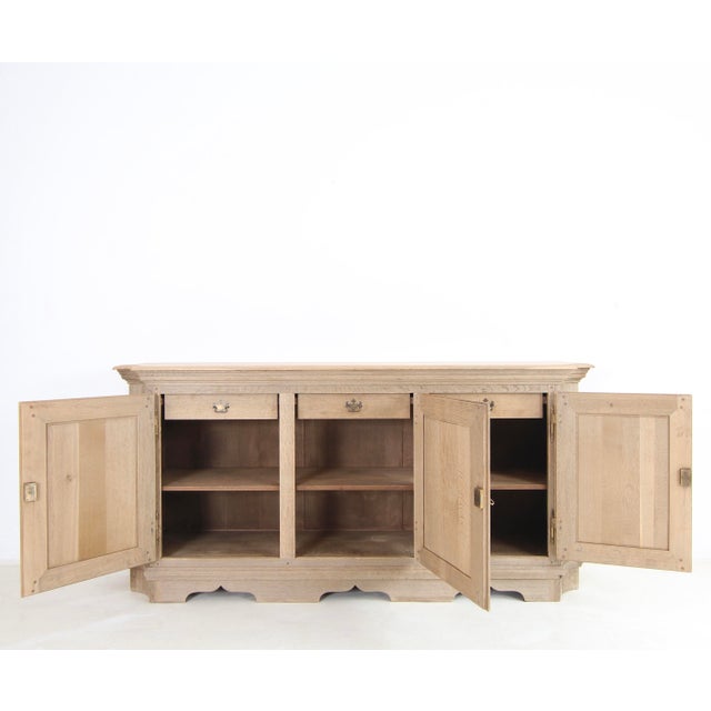 Beige Vintage Oak and Poplar Sideboard, 1930s For Sale - Image 8 of 18