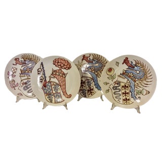 Plates by Piero Fornasetti for Alfa Romeo, 1970, Set of 3 For Sale