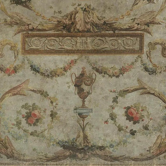 Panoramic Decorative Panel Mounted on Canvas, 19th Century For Sale - Image 5 of 6