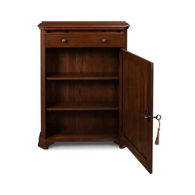 Traditional Regence Style Walnut Side Cabinet For Sale - Image 3 of 11
