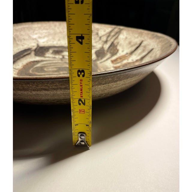 Ceramic Mid-Century Modern Harsa Israel Studio Pottery Big Ceramic Bowl For Sale - Image 7 of 7