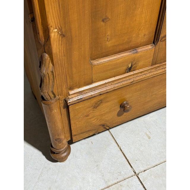 Antique Pine Two Door Cupboard From England For Sale - Image 13 of 18