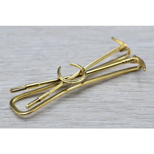 Contemporary The Salome: Gentlemen's 14K Equestrian Style Tie Bar or Money Clip For Sale - Image 3 of 4