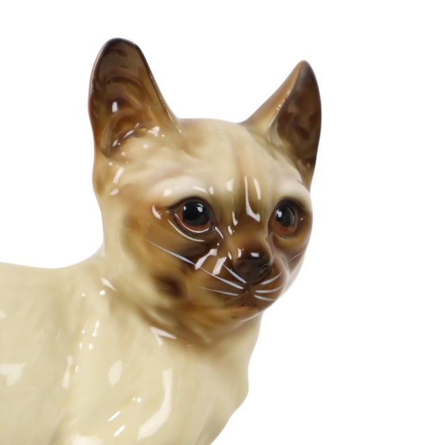 Siamese Cat Figurines in Glazed Ceramic, Japan, 1950s, Set of 2 For Sale - Image 11 of 14