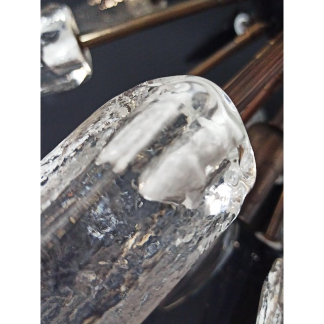 Murano Trasparent and Black Sputnik 51 Glasses Chandelier, 1990s For Sale - Image 14 of 15
