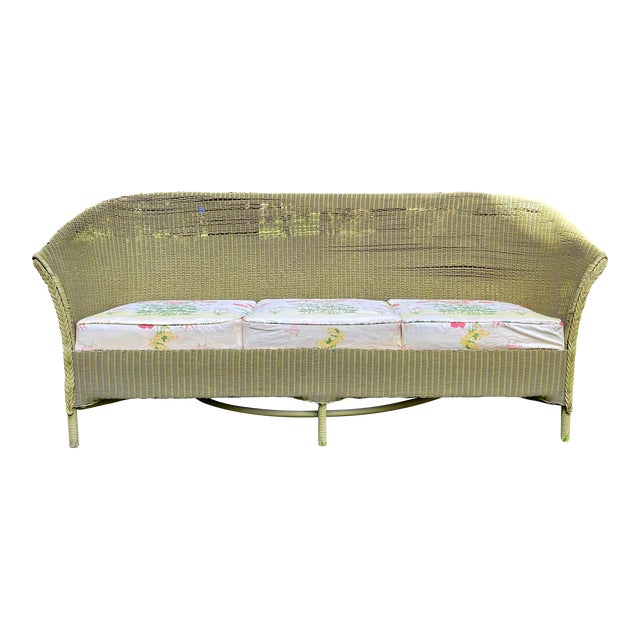 Vintage Lloyd Loom Wicker Settee Chairish