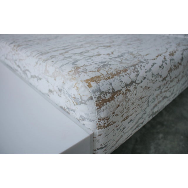 Modern Stainless Steel Benches - a Pair For Sale - Image 10 of 11