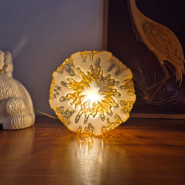 Amber Glass Flush Mount from Honsel, 1960s For Sale - Image 6 of 8