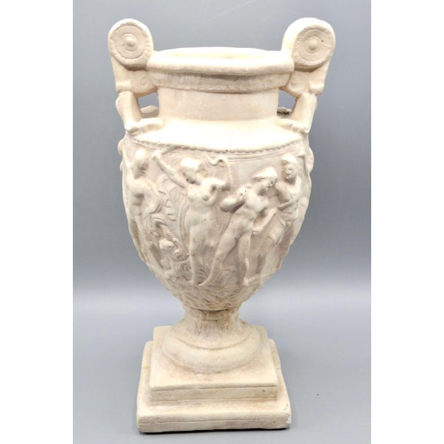 Late 20th Century Grand Tour Style White Figural Greek Urn Vase For Sale - Image 5 of 11