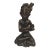 Signed Mid 20th Century Balinese Macassar Ebony Wood Seated Young Boy Sculpture by K. Aria (Mas, Bali) For Sale