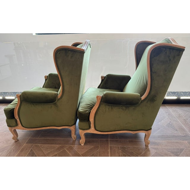 Late 19th Century Antique French Wing Armchairs, 1880, Set of 2 For Sale - Image 5 of 14