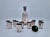 Decanter and Shot Glasses in Murano Glass and Silver from Manifattura Di Murano, 1930s, Set of 13 For Sale - Image 6 of 6