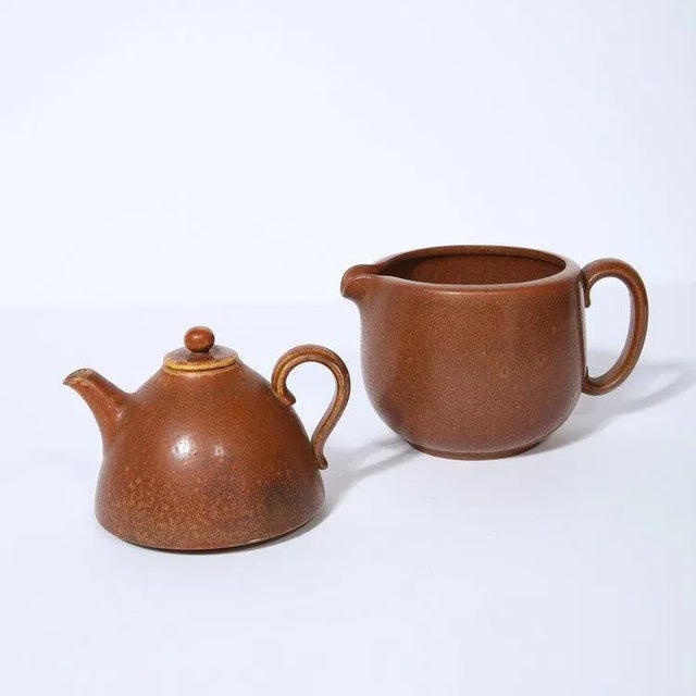 Mid Century Modern Gunnar Nylund for Rörstrand Double Ceramic Teapot - A Pair For Sale - Image 12 of 13
