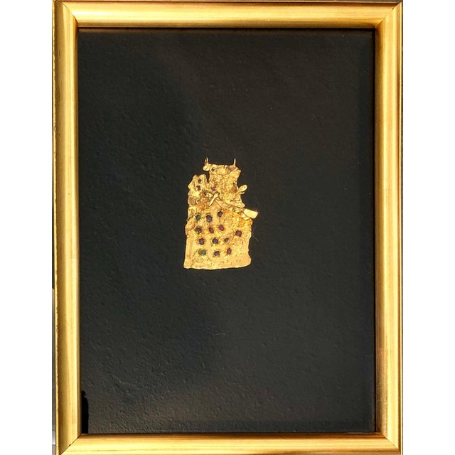 Modern Igael Tumarkin, Gold Gilt Bronze Sculpture Pendant Israeli Tumarkin Abstract Modernist Jewelry, c.1960s-1970s For Sale - Image 3 of 11