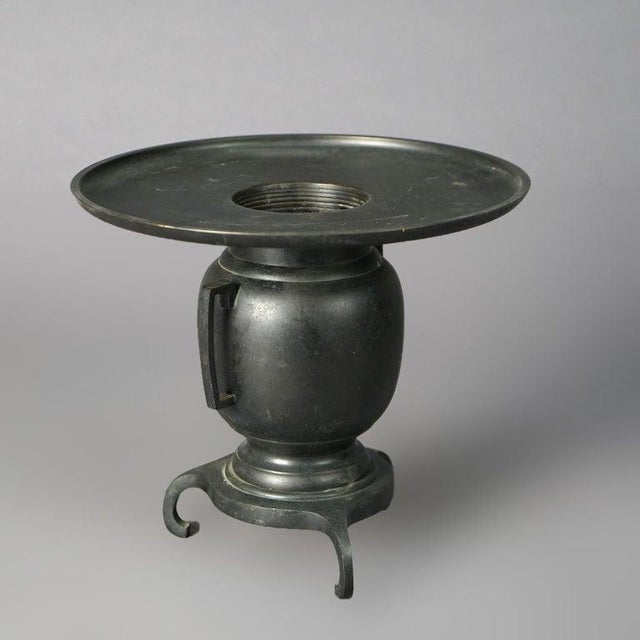 Japanese Antique Japanese Bronze Usubata Ikebanai for Flower Arranging, 19th Century For Sale - Image 3 of 12