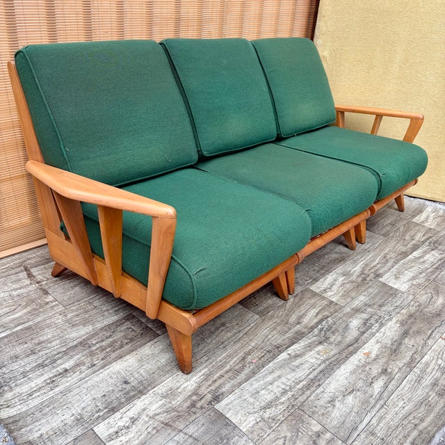 Mid-Century Modern Three Piece Mid Century Modern Heywood Wakefield Sectional Sofa. Circa 1950s For Sale - Image 3 of 18