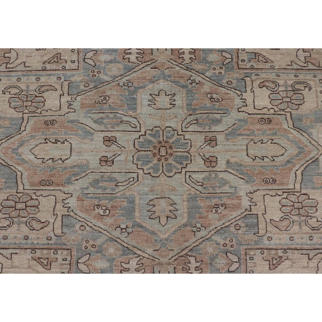 Heriz-Serapi Design Rug by Keivan Woven Arts 9'10 X 13'6 For Sale In Atlanta - Image 6 of 16