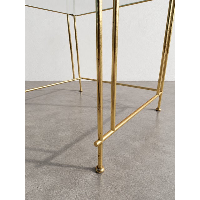 Gold Mid-Century Modern Brass and Glass Coffee Table, Italy, 1960s For Sale - Image 8 of 10