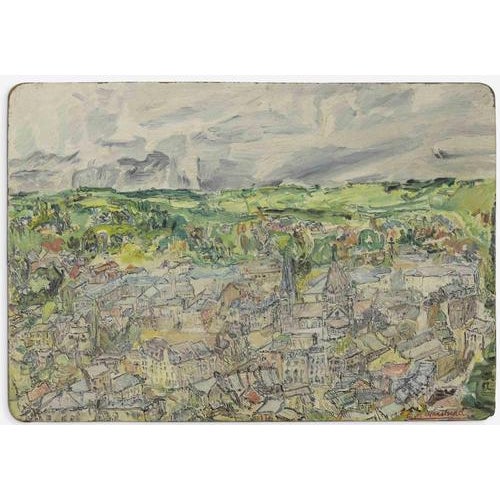 Landscape, Mid-20th Century, Mixed Media For Sale - Image 5 of 5