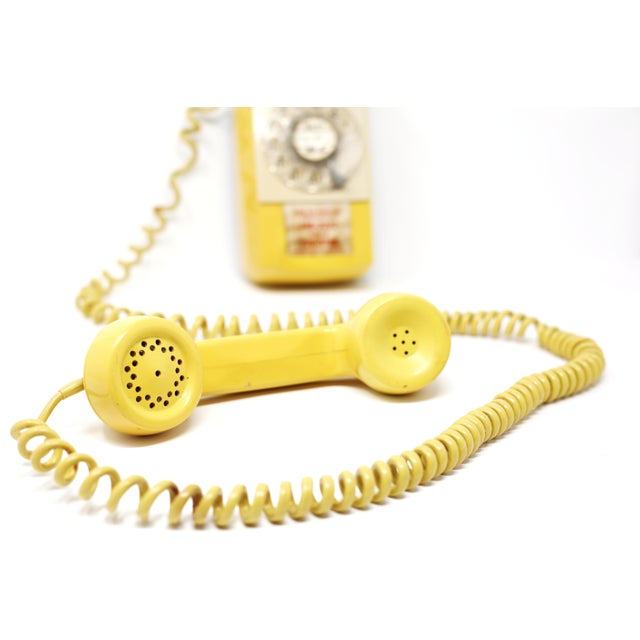 Vintage 1976 Starlite Yellow Rotary Wall Phone Chairish