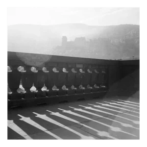 Misty View to Heidelberg Castle, Germany 1936, Printed 2021