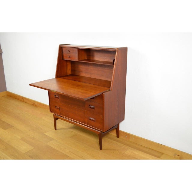 Vintage Danish Secretary in Teak by Arne Hovmand Olsen for Mogens Kold, 1960 For Sale - Image 4 of 18
