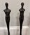 Late 20th Century Late 20th Century Pair of Giacometti Style Male & Female Figural Sculptures on Marble Bases For Sale - Image 5 of 17