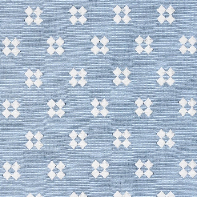 Traditional Schumacher Thandie Embroidery in Ivory on Chambray For Sale - Image 3 of 3