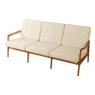 Vintage Teak Three-Seater Sofa, 1960s For Sale