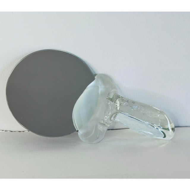 Contemporary 1980s Riker Art Glass Hand Mirror For Sale - Image 3 of 6