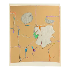 1981 Abstract Mixed Media Painting by Harry Hilson
