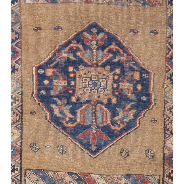 Persian Antique Persian Bijar Wool Foundation Rug 3'7'' X 4'4'' For Sale - Image 3 of 4