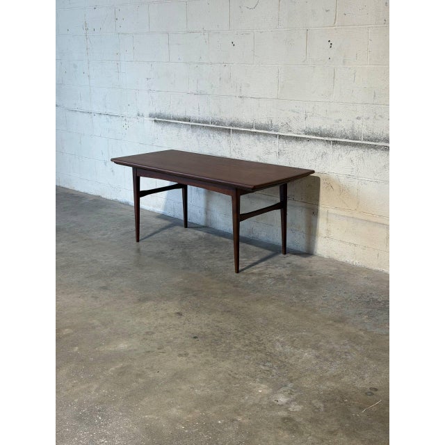 Teak Extendable Rectangular Coffee Table With Two Leaves Vintage Mid-Century Modern 1960s For Sale - Image 11 of 13