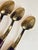 Brass Mid 20th Century Rosewood & Brass Desert Demitasse Spoons Set of 6 For Sale - Image 8 of 11