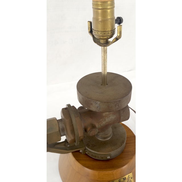 Wood Queen Elisabeth Ships Valve Walnut Base Table Lamp Conversion For Sale - Image 7 of 10