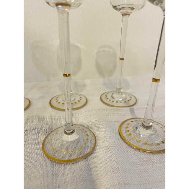 Antique Art Nouveau Liqueur Glasses from Theresienthal, 1900s, Set of 6 For Sale - Image 6 of 7