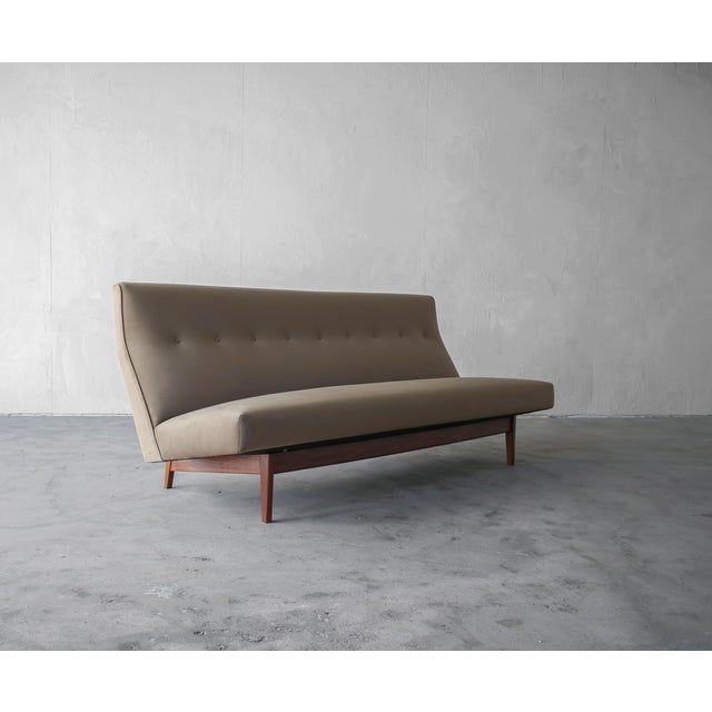 Immaculate Jens Risom Model-250 High back Armless Slipper Sofas. This sofa is STUNNING, the armless, slightly reclined...