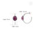 Art Deco 14k White Gold 3.19ct Ruby, Diamond & Black Enamel Hoop Earrings- A Pair For Sale - Image 11 of 16