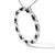 Contemporary .925 Sterling Silver 1 3/4 Cttw Alternating Black and White Diamond Open Circle Hoop Pendant Necklace (H-I Color, I2-I3 Clarity) - 18" Inches For Sale - Image 3 of 5