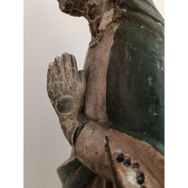 Unknown, Cedar Holy Statue Depicting Our Lady of the Conception ± 1750, 1785., 1800s, Cedar For Sale - Image 17 of 18