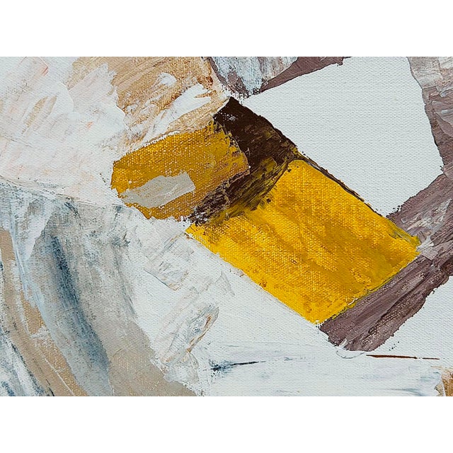 Wood 60s Vintage Talbott for Harris Strong Mid Century Modern Abstract Expressionist Brutalist Impasto Oil Painting Framed Signed For Sale - Image 7 of 15