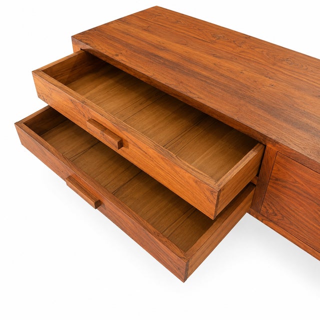 Monumental 96" Solid Wood Organic Modern Credenza/Console For Sale - Image 4 of 5