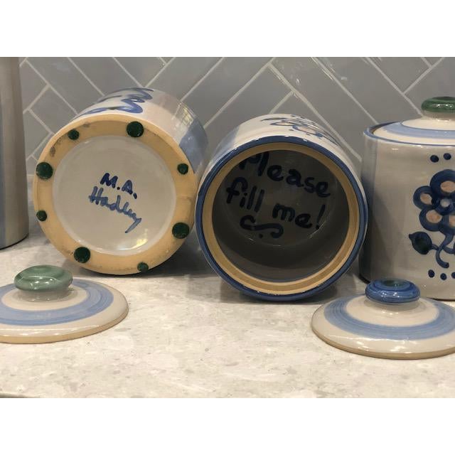 Vintage Classic Collectible M.A. Hadley Pottery Canister Set 4 Pieces