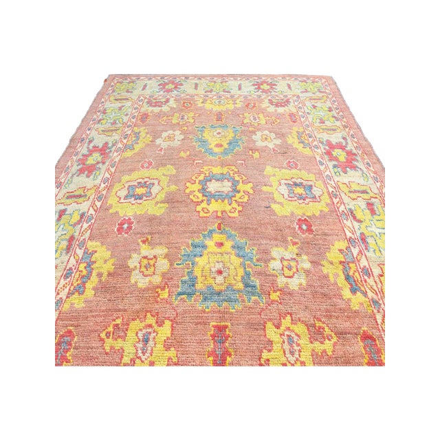 Textile Handwoven Persian Sultanabad Area Rug 6x9 For Sale - Image 7 of 10