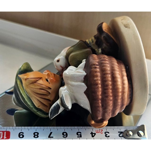 1960s Vintage Goebel Hummel “Playmates” #58/0 Tmk3 – Boy With Bunnies German Porcelain Figurine For Sale - Image 5 of 6