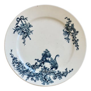 Antique Ironstone Dinner Plate from Boch Frères Keramis, 1890s For Sale